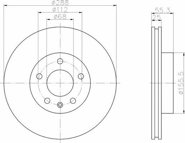 Disco do freio dianteiro 92074203 TEXTAR