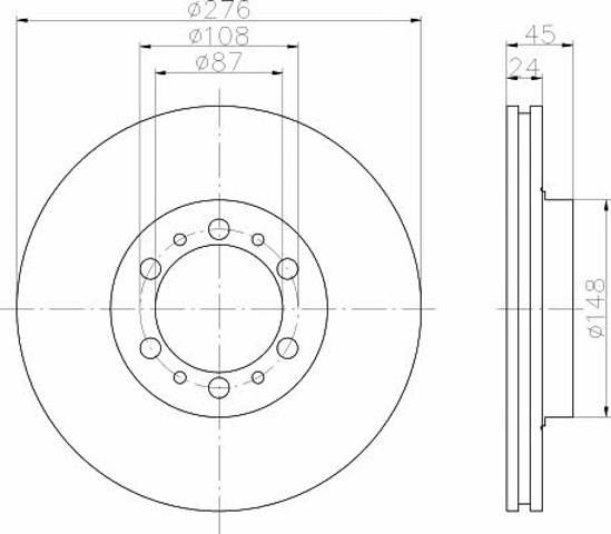 Disco do freio dianteiro 92079800 TEXTAR