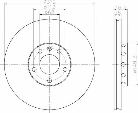 TEXTAR 92106105 Диск тормозной передний в наличии Украина