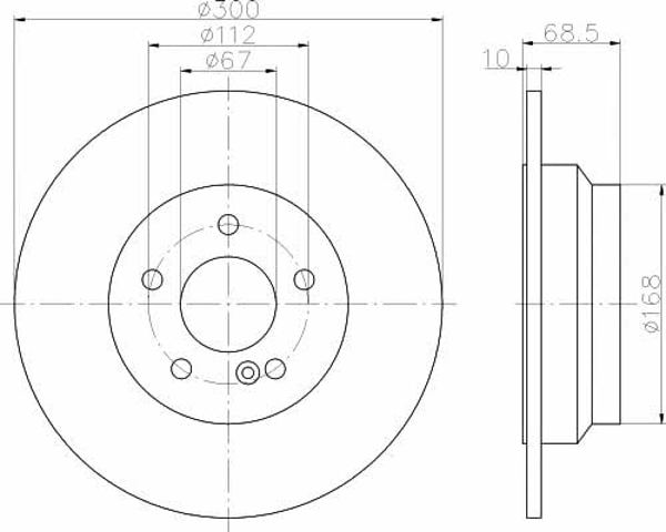 Disco do freio traseiro 92115405 TEXTAR