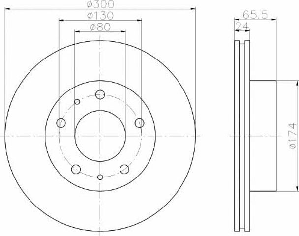 Disco do freio dianteiro 92116703 TEXTAR