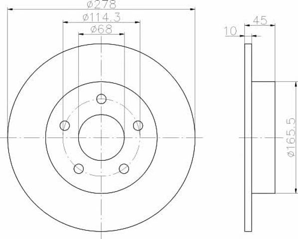Disco do freio traseiro 92125703 TEXTAR