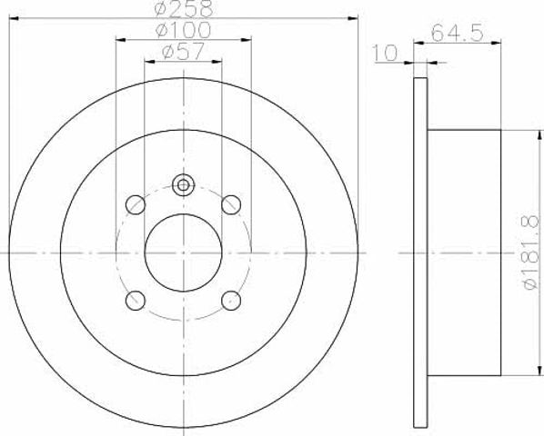 Disco do freio traseiro 92129000 TEXTAR