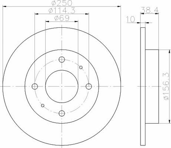Disco do freio traseiro 92134903 TEXTAR