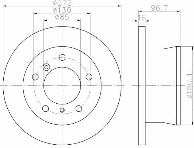 Disco do freio traseiro 92137603 TEXTAR