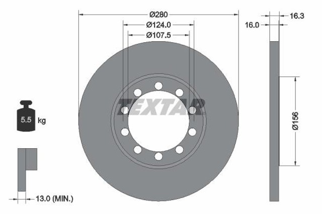 92152003 TEXTAR Тормозные диски купить в Харьков