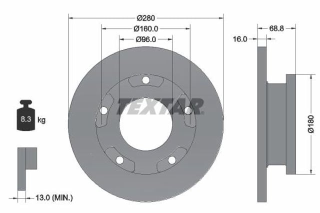 TEXTAR 92159103 Тормозные диски в наличии Ровно