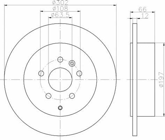 Disco do freio traseiro 92162703 TEXTAR