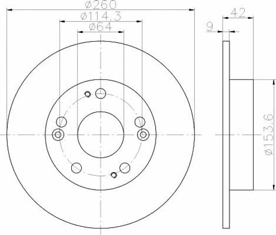 Disco do freio traseiro 92164303 TEXTAR