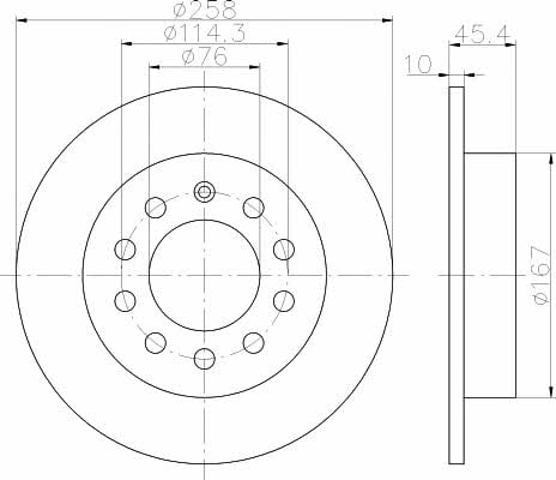 Disco do freio traseiro 92166700 TEXTAR
