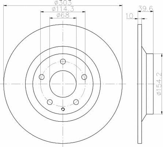 Disco do freio traseiro Mazda CX-5 1 KE, GH