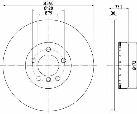 Disco do freio dianteiro 92264925 TEXTAR