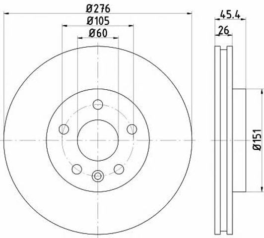 Disco do freio dianteiro 92277103 TEXTAR