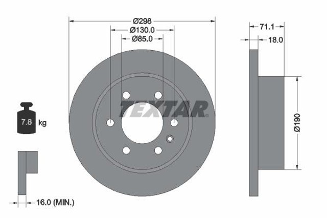 Disco do freio traseiro Mercedes Sprinter 907