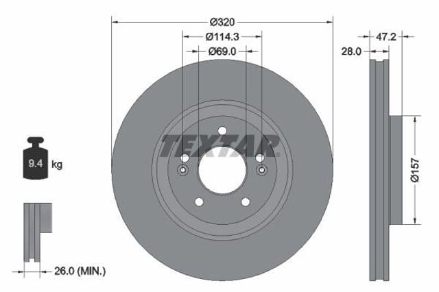 92306303 Диск тормозной передний купить Ирпень