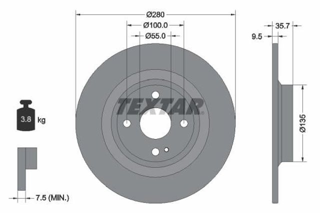 TEXTAR 92320003 Тормозные диски в наличии Каменское