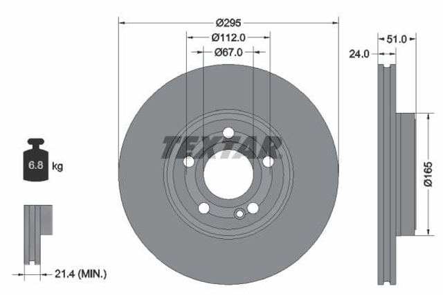TEXTAR 92323505 Передние тормозные диски в наличии Ровно