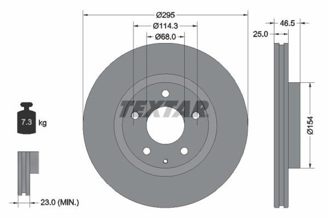 TEXTAR 92326203 Передние тормозные диски в наличии Николаев