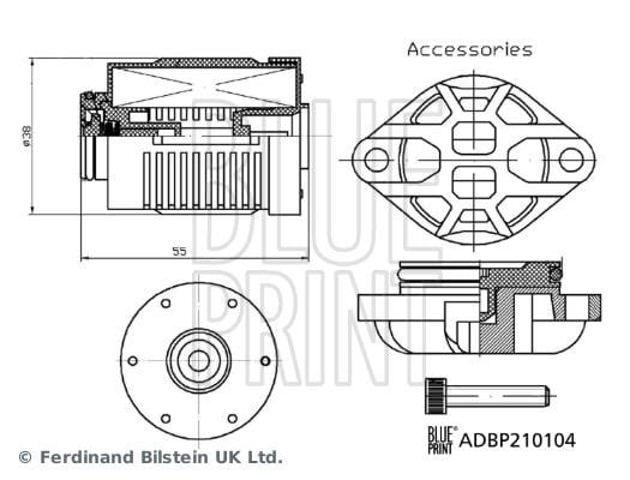 ADBP210104 BLUE PRINT Фильтр заднего редуктора (муфты Haldex) купить в Черновцы
