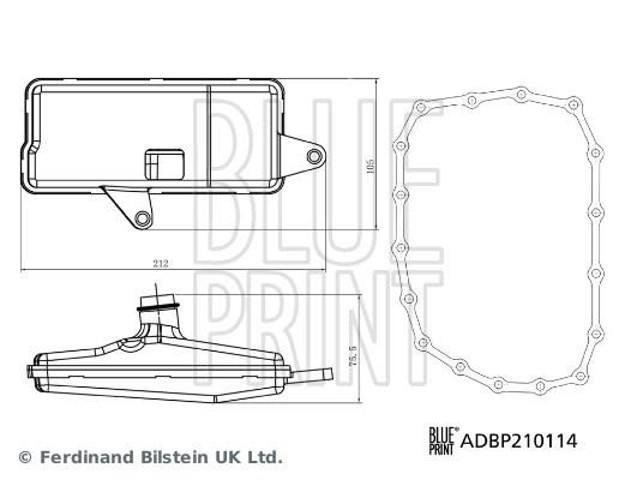 Filtro da Caixa Automática de Mudança ADBP210114 BLUE PRINT