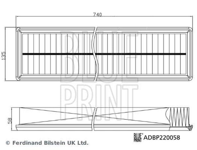 BLUE PRINT ADBP220058 Воздушный фильтр в наличии Днепр