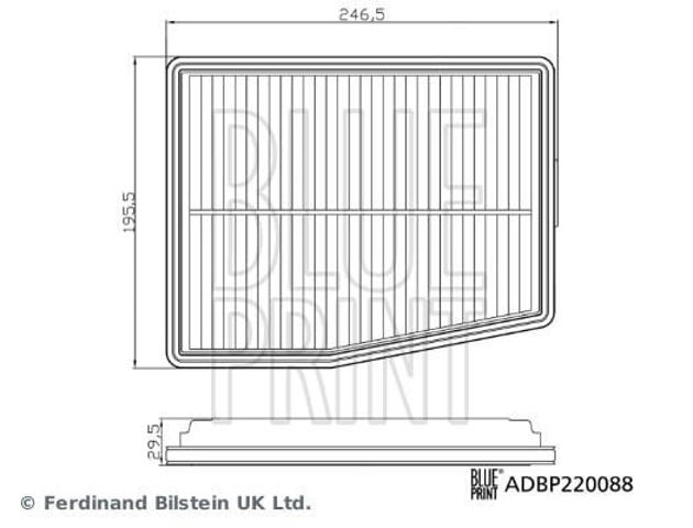 BLUE PRINT ADBP220088 Воздушный фильтр в наличии Николаев