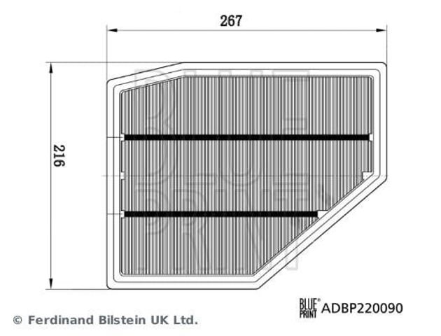 BLUE PRINT ADBP220090 Фильтр воздушный в наличии Николаев