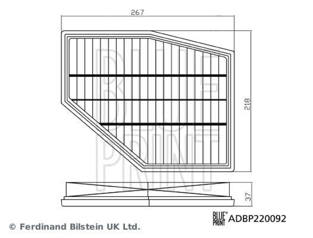 ADBP220092 BLUE PRINT Воздушный фильтр купить в Каменское
