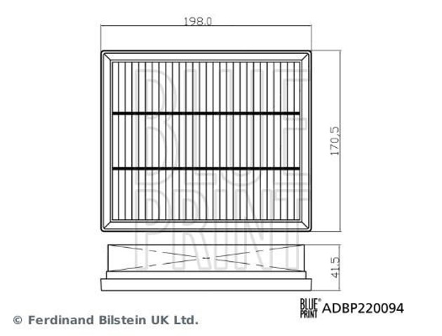 ADBP220094 BLUE PRINT Фильтр воздушный купить в Запорожье
