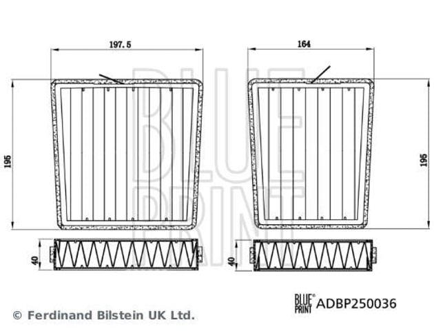 BLUE PRINT ADBP250036 Фильтр салона в наличии Хмельницкий