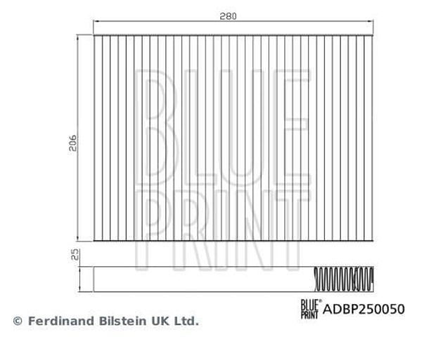 BLUE PRINT ADBP250050 Фильтр салона в наличии Каменское