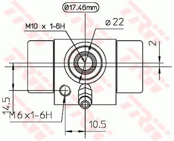 BWC107A TRW Цилиндр тормозной колесный рабочий задний купить в Кривой Рог