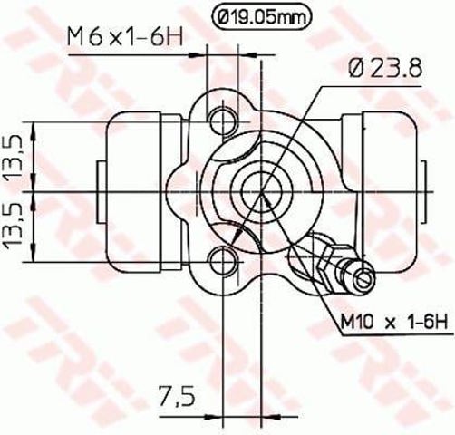 BWD267 TRW Цилиндр тормозной колесный купить в Харьков