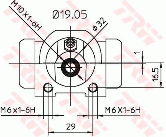 TRW BWD311 Цилиндр тормозной колесный рабочий задний в наличии Павлоград
