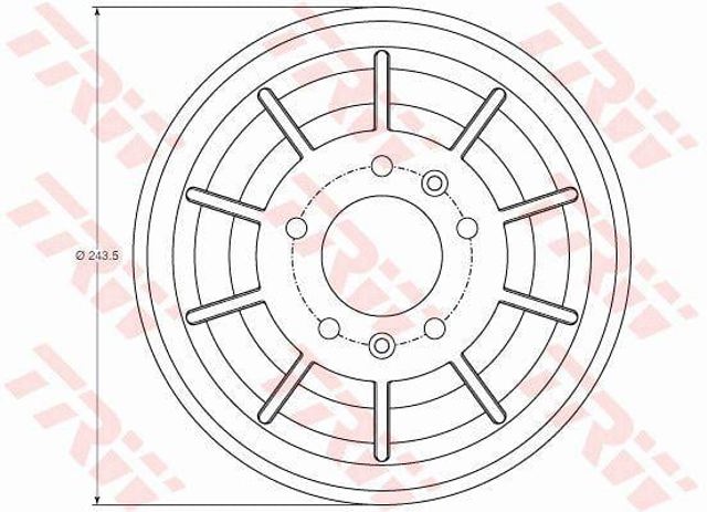Tambor do freio traseiro DB4405 TRW