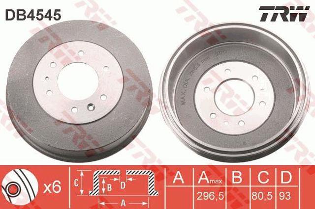 TRW DB4545 Тормозной барабан в наличии Чернигов