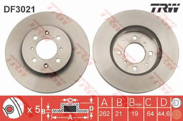 Disco do freio dianteiro Honda Civic 5 EJ