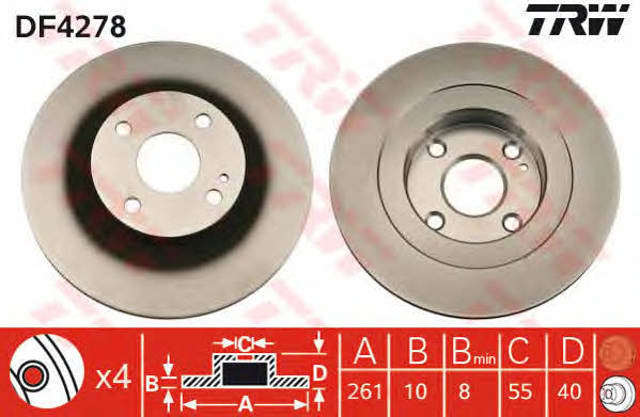 DF4278 Тормозные диски купить Черновцы
