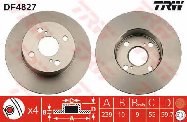 TRW DF4827 Тормозные диски в наличии Черкассы
