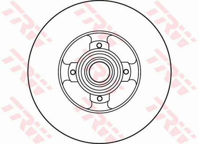 Disco do freio traseiro DF6128BS TRW