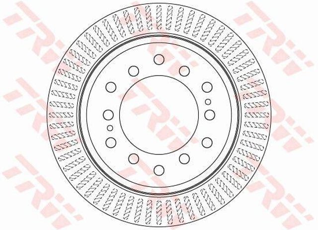Disco do freio traseiro DF6342 TRW