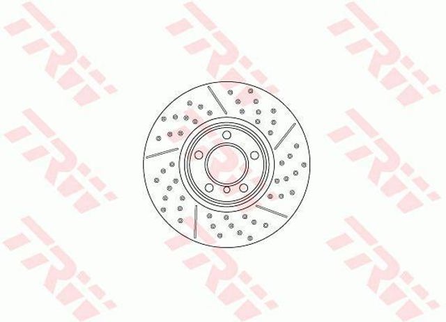 Disco do freio dianteiro DF6604S TRW