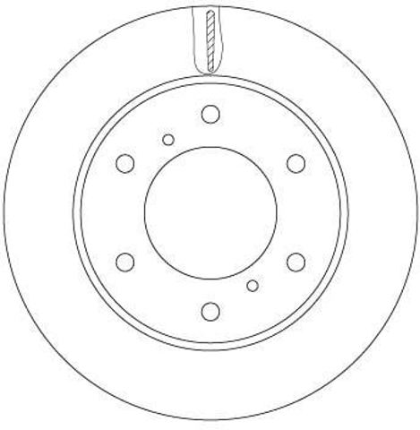 Disco do freio dianteiro DF6735 TRW