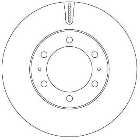 Disco do freio dianteiro DF7827S TRW