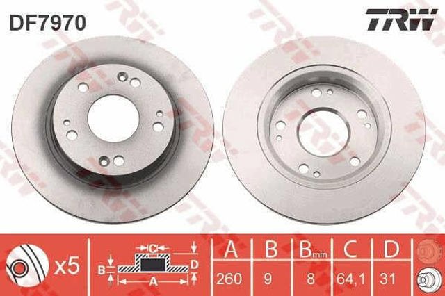 TRW DF7970 Тормозные диски в наличии Винница