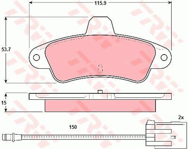 TRW GDB1112 Колодки тормозные задние дисковые в наличии Павлоград