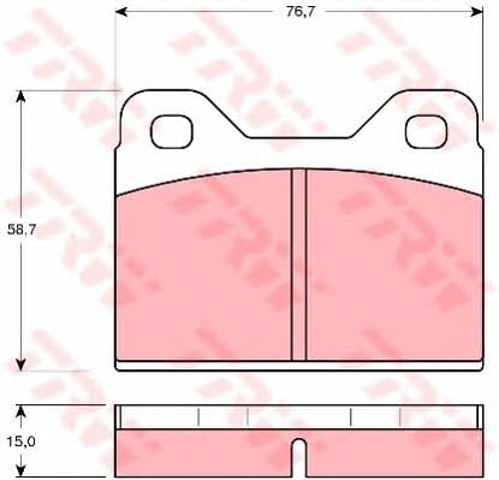 Sapatas do freio dianteiras de disco GDB112 TRW