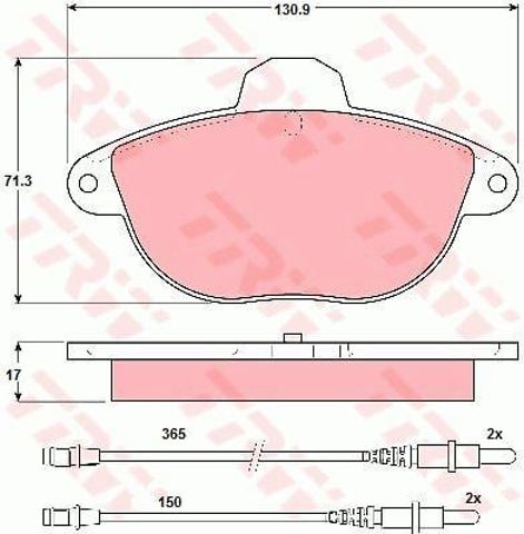 GDB1301 TRW Передние тормозные колодки купить в Кривой Рог
