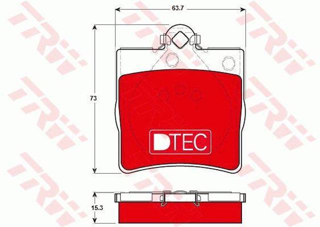 TRW GDB1335DTE Колодки тормозные задние дисковые в наличии Днепр