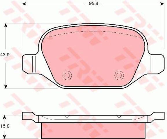 GDB1520 TRW Колодки тормозные задние дисковые купить в Черновцы